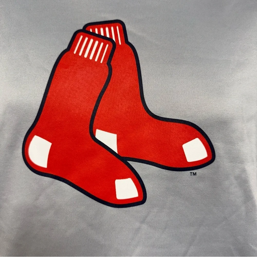 NWT Boston Red Sox Hoodie Youth L 14/16 Performance Sweatshirt Gray MLB Apparel